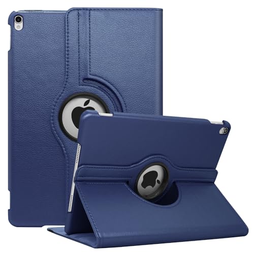 NEWQIANG for iPad Air 1st Case Cover - 360 Degree Rotating Stand, Auto Sleep Wake - Fit for Model A1474 A1475 A1476 MD785LL/A MD876LL/A (A6 - Blue)