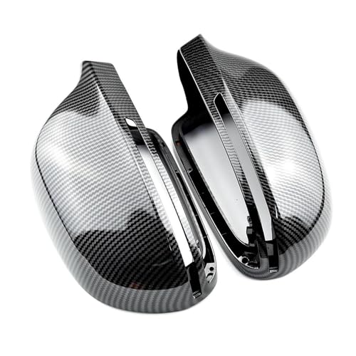 Coque rétroviseur Audi B8 aspect carbone noir de haute finition