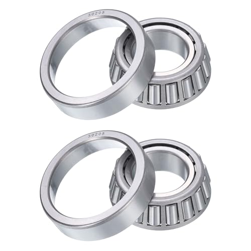 QUARKZMAN 2 Stück 30205 Kegelrollenlager Kegel und Becher, 25mm Bohrung x 52mm Außendurchmesser x 16,25mm Dicke, Chromstahl Kegelrollenlagersatz, ABEC-5