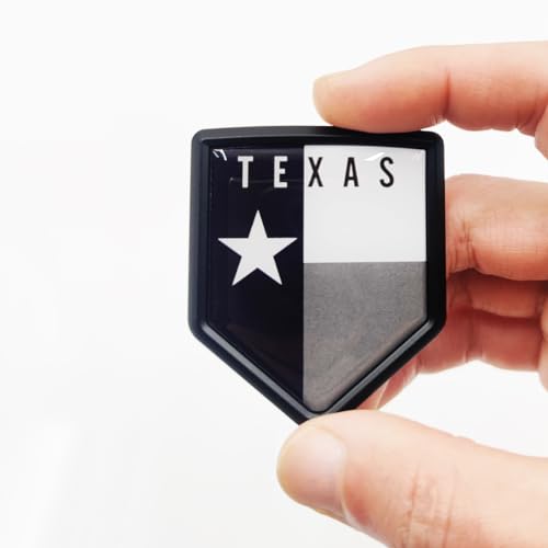 Pegatinas de la bandera de Texas negras para parachoques de coche Overdecor 2