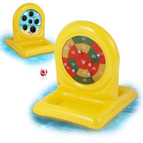 Kids Pool Toys, 2-in-1 Pool Inflatable Dart Toss Pool Game, Pool Party Games for Kids Ages 6+ and Adults, Family Backyard Pool Games by LIFETOWE - Used condition - US$22.79