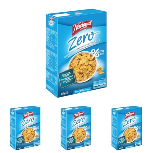 Nacional Desde 1849 Cornflakes Zero 375 G, Maíz (Paquete de 4)
