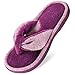 Wishcotton Damen Memory Foam Zehentrenner, verstellbare Terry gemütliche Spa Flip Flops