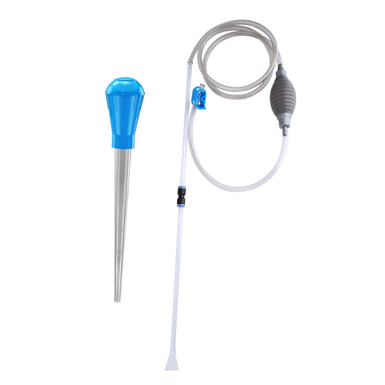 Sosoport Set of Aquarium Water Changer Siphon Fish Tank Cleaner Nozzle Sturdy and Wear-Resistant for Small Tanks Random Color