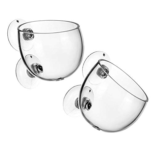 Tfwadmx Plant Pot Aquarium Decor Aquatic Plant Cup with 2 Suction Cup