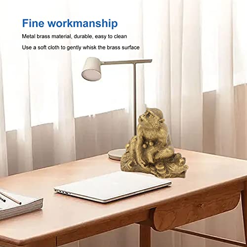 Estatua de Mono del Zodiaco Chino en Latón para Decoración miniatura 4