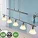 Produktbild Lampenwelt LED Pendelleuchte 'Eleasa' dimmbar (Modern) in Alu aus Glas u.a. für Wohnzimmer & Esszimmer (5 flammig, E14, A+, inkl. Leuchtmittel) - Hängeleuchte, Esstischlampe, Hängelampe, Hängeleuchte
