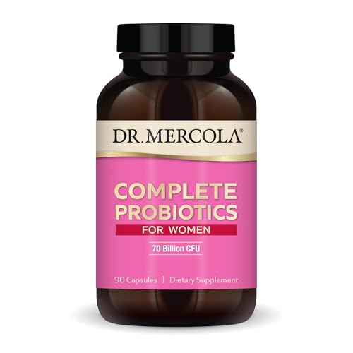 Dr. Mercola Complete Probiotics for Women - Supports Gut Vaginal & Immune Health - Contains Lactobacillus Strains - Non-GMO Gluten-Free & Soy-Free - 90 Capsules (90 Servings)