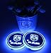 2pcs LED Car Cup Holder Lights for Dodge RAM, 7 Colors Changing USB Charging Mat Luminescent Cup Pad, LED Interior Atmosphere Lamp