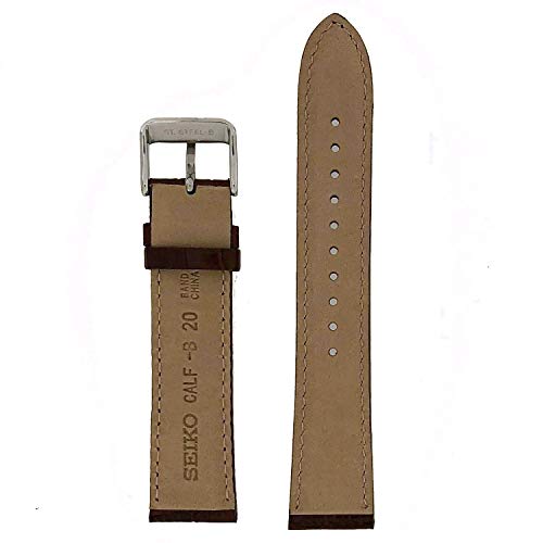 Seiko Genuine Textured Brown Leather Alligator Grain, No Color, Size No Size - Image 3