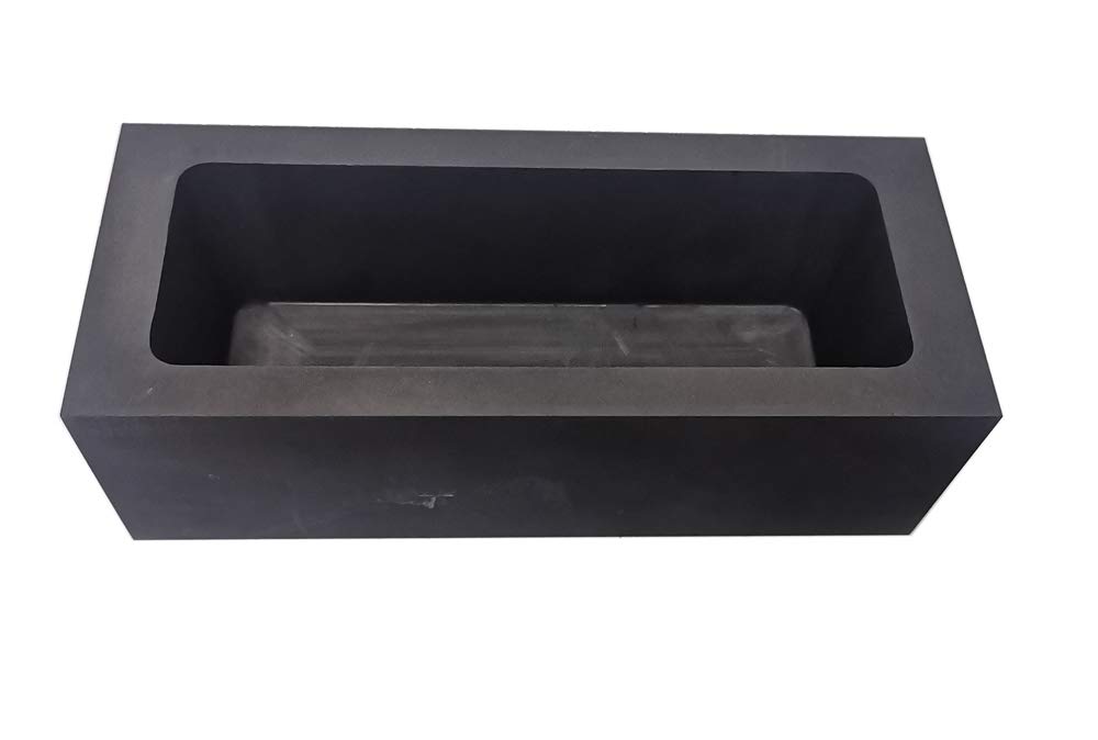 OTOOLWORLD Gold Silver Graphite Ingot Mold Mould Crucible for Melting Casting Refining, Chute Graphite Mold (158x65x50MM (3.5kg Gold or 1.8kg Silver))