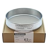 JARAYUNE 230 Mesh Stainless Steel Lab Sieve, Sturdy 8Inch(20.5cm) Sifter, Fine Mesh Sieve Strainer for Powder Pellet Flour Liquid Filtration-Lab Industrial DIY Household Use