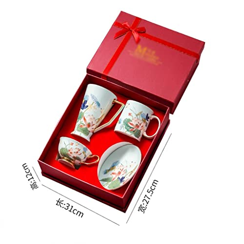 BJH Taza de café Taza de café de Porcelana de Hueso Creativa Taza de cerámica de Personalidad de Tendencia Taza de Agua… - Imagen 4