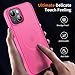 Hualele Magnetic for iPhone 13 Mini Case & iPhone 12 Mini Case,Compatible with MagSafe, Military Grade Dropproof Translucent Matte Hard Back Soft Edge Slim Phone Case iPhone 13/12 Mini,Rose Red
