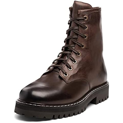 Thursday Boot Company Women's Lace up Leather Combat Boots, Java, 9 Cover