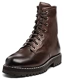 Thursday Boot Company Women's Lace up Leather Combat Boots, Java, 8