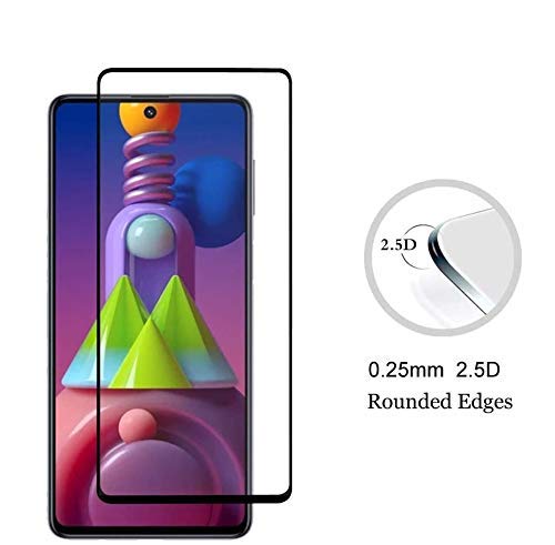 Image of Screen Protector for Samsung Galaxy M51 / M50 Black Tempered Glass Edge-to-Edge 6D Screen Guard With Installation Kit Samsung Galaxy M51 | M50