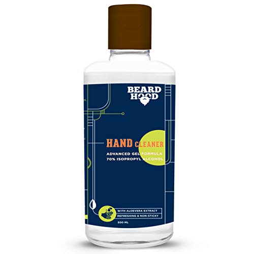 Beardhood Hand Cleaner Sanitizer FDA Approved with 70% Isopropyl Alcohol, 500ml