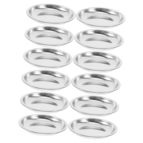 Ciieeo 12pcs Stainless Steel Tea Bag Saucer Metal for Tea Bags and Strainers Organizer for Home Office and Versatile Storage