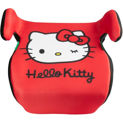 Tataway Kinderautositz Hello Kitty i-Size ECE R129, Kindersitzerhöhung 126-150 cm, 22-36 kg, 6-12 Jahre, Gruppe 3, leicht und einfach zu tragen - Bezug abnehmbar und waschbar