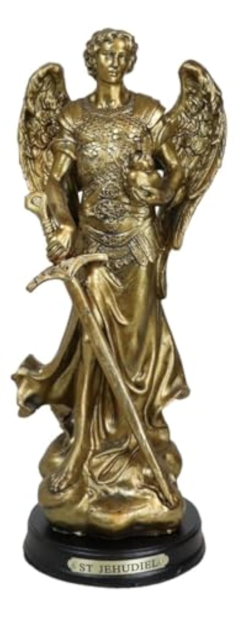 Byzantine Archangel Statue with Brass Name Plate
