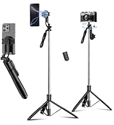 Celfiexpt 71" Magnetic Selfie Stick Tripod with 360° Rotating Anti-Shake Handle &amp; 1/4" Screw for ...