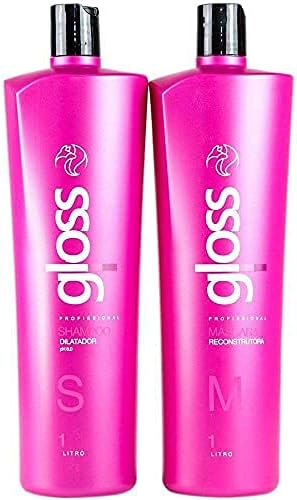 Fox Gloss Brazilian Keratin Treatment 2L | Progressive Brush | Straightening & Smoothing System | Volume Reducer | 100% Straight Hair | Frizz Free