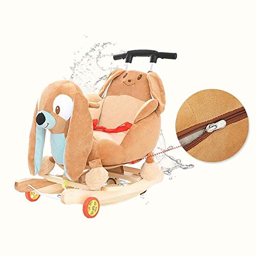 Rocking Horse Hölzerner Schaukeltier Mit Rad & Putter & Sicherheitsgurt, Wippstuhl Innen Im Freien – Bild 5