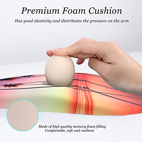 Hueilm Ergonomic Mouse Pad Wrist Support,Pain Relief Mouse Pad With Wrist Rest,Entire Memory Foam Mouse Pad With Non-Slip Pu Base,Comfortable Mousepad Perfect For Office & Home, 1Pcs (Hawaiian) #TOP3