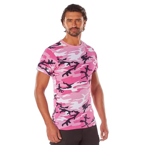 Image of Rothco Camo T-Shirt | Men's Short Sleeve Camouflage Crew Neck Base Layer Rugged Outdoor Hiking Workout Gym Tee Shirt