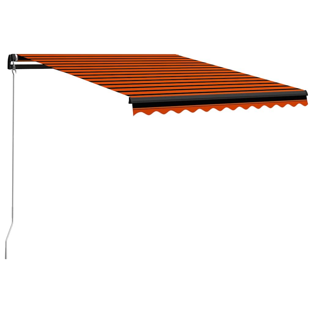 Auvent manuel rétractable pour balcon et terrasse ombragée 350 x 250 cm