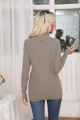 Image of Zeagoo Womens Sweaters Fall Fashion 2025 Long Sleeve Tops V Neck Business Casual Collared Knit Tunic Pullover Outfits