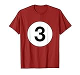 Billiards Ball 3 Shirt No. 3 Costume Idea Pool Player Gifts