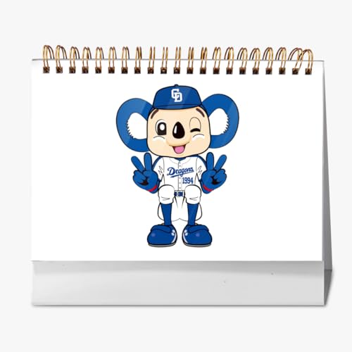 2026年 卓上カレンダー 中日ドラゴンズ 野球応援 デスクトップ カレンダー 小型 月間 書き込み 計画整理用 おしゃれ 記念品 プレゼント 2025年9月?2026年12月