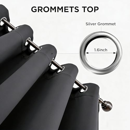 Rideaux à oeillets anti froid et occultants pour une obscurité totale de la chambre - 8