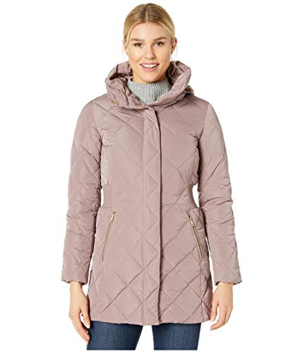 Cole Haan Diamond Quilted Down Jacket Mauve LG (US 12-14)