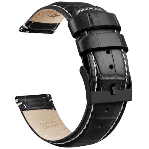 Image of Ritche Christmas Gift Quick Release Leather Watch Bands Genuine Leather Watch Strap for Samsung Galaxy Watch 6 Band Classic 43mm 47mm 40mm 44mm 18mm, 20mm or 22mm for Men and Women, White Elephant Gifts, Stocking Stuffers for Men