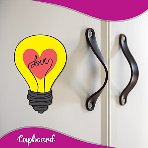 Image of Bhai Please Love Light Bulb Theme Wooden Fridge Magnet - Couple Gift