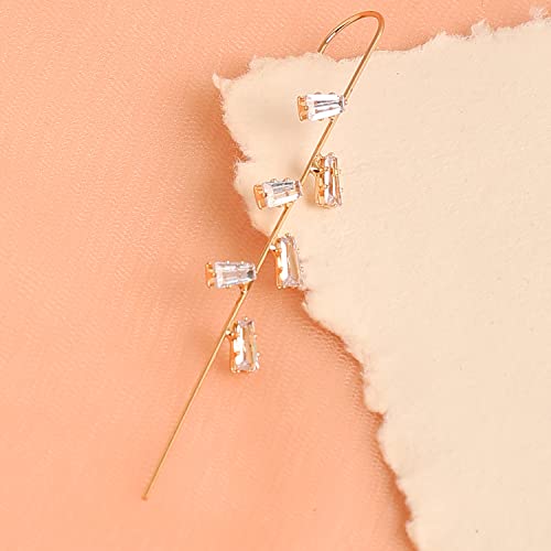 Image of SOHI Designer Cuff Earrings for women & girls, cute earrings for girls, fancy earrings for women stylish, fashion jewellery for women, Light Weight stylish, Cuff Earring, One Ear Cuff, Ear wire