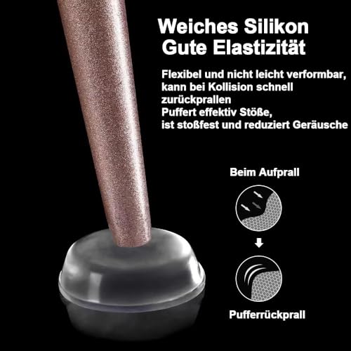 YEGUO Elastikpuffer, 320 Stück Gummipuffer, Schutzpuffer, transparente Möbelpuffer, selbstklebende Gummifüße, Gumminoppen, Geräuschdämpfungspads, Anschlagpuffer, 8 Größen