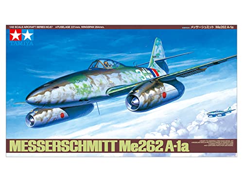 TAMIYA 300061087 300061087-1:48 WWII Deutsche Messerschmitt Me262 A-1A,originalgetreue Nachbildung, Plastik Bausatz… – Bild 3