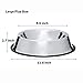 Mlife Stainless Steel Dog Bowl with Rubber Base for Small/Medium/Large Dogs, Pets Feeder Bowl and Water Bowl Perfect Choice (Set of 2)