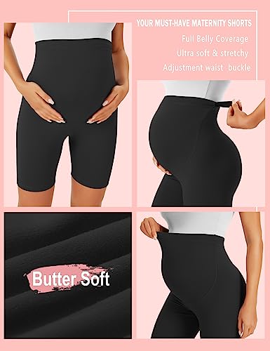 Bonvigor Maternity Shorts Over The Belly Biker Workout Yoga Active Athletic Pregnancy Short Pants Lounge Pajama #TOP4