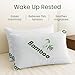 Memory Foam Pillows Queen Size Set of 2 - Cooling Bed Pillows for Sleeping - Back, Stomach, Side Sleeper Firm, Comfy Cool Shredded - 2 Pack, Rayon Derived from Bamboo