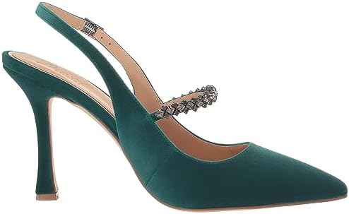 Jewel Badgley Mischka Women's Verena Pump, Green Velvet, 5.5 | Image 5