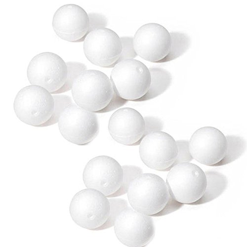72 Styrofoam Balls 1.5" School Christmas Arts & Crafts Smooth Polystyrene New !
