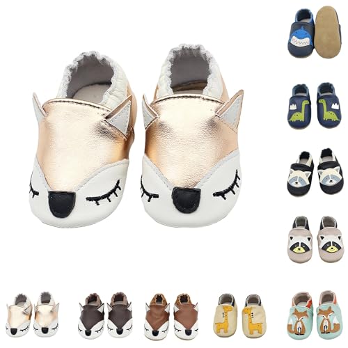 Générique Chaussures Bébé Filles Garçons Cuir Souple Bébé Enfant Chaussons Cuir Doux Chaussures Fille Garçon Premiers Pas 0-6 Mois - 2Ans