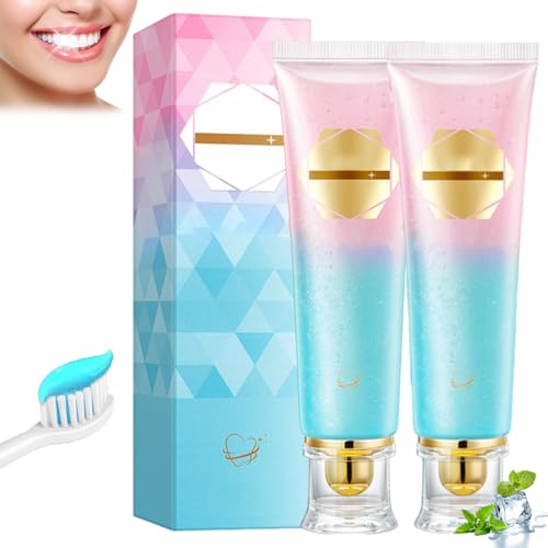 2pcs Pasta de Dientes Blanqueador de Niacinamida,Pasta de Dientes Blanqueadora Radiante,Whitening Toothpaste para dientes más blancos y aliento fresco