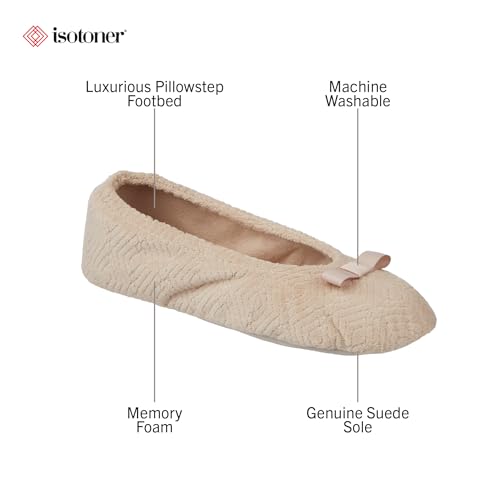 Image of Isotoner Women's Chevron Non-Slip Ballerina Slipper