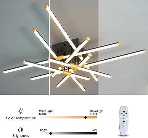 Plafond Spoutnik mount semi-flush à éclairage LED dimmable 6 lampes - 2